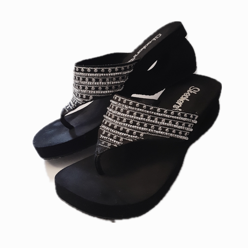 Skechers Wedge Silver Detail